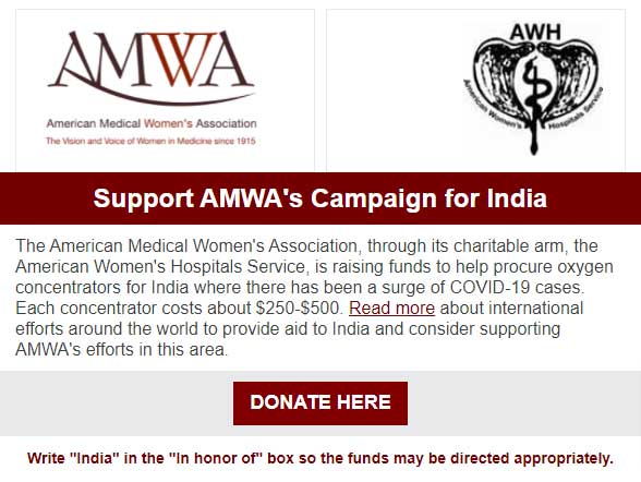 Support AMWA's Campaign for India