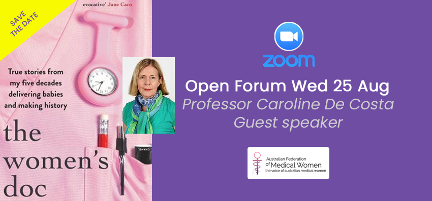 AFMW Open Forum, hosts Professor Caroline De Costa