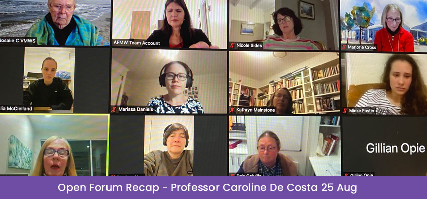 Professor Caroline De Costa Open Forum Recap
