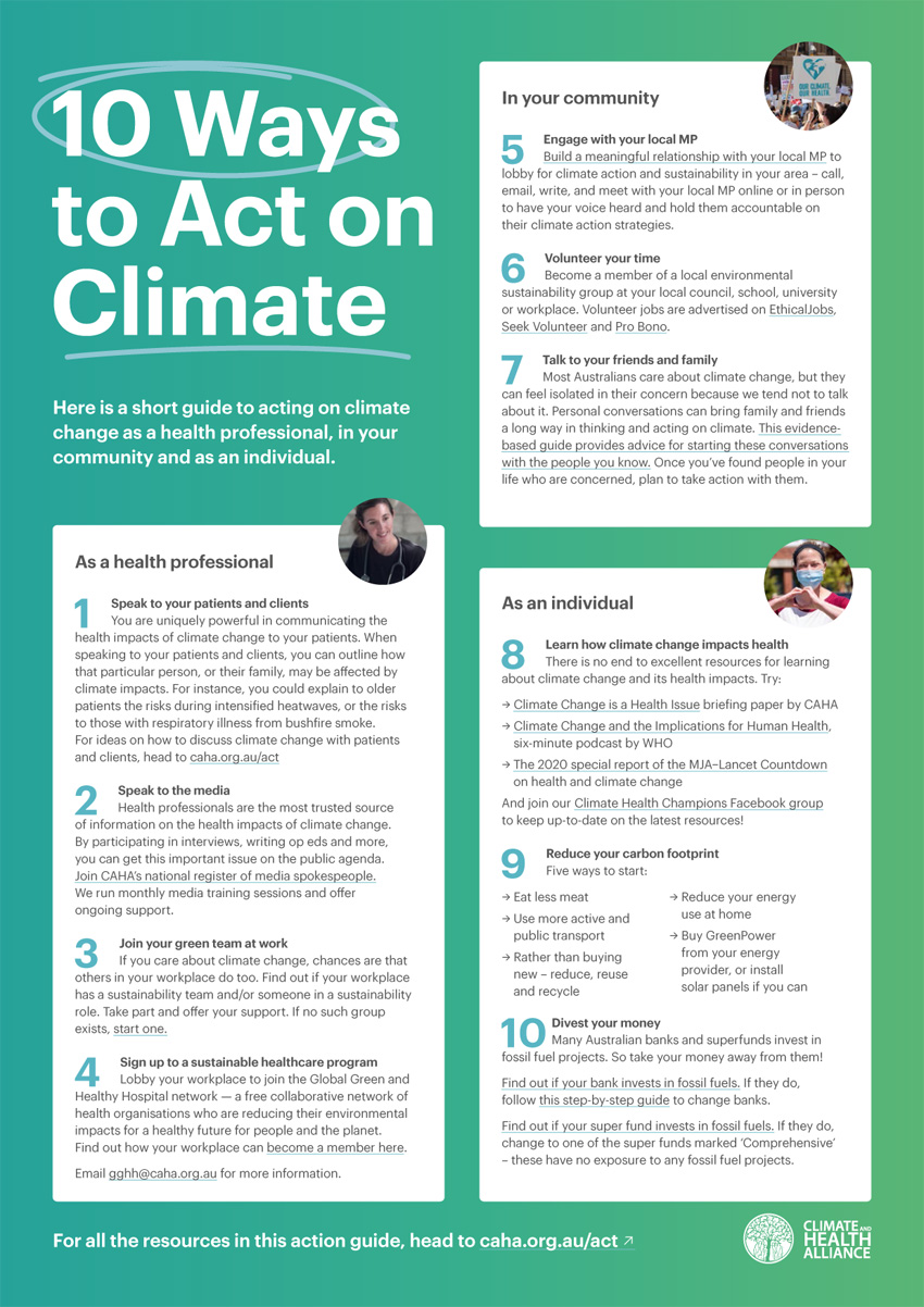 10 ways to act on Climate page 1